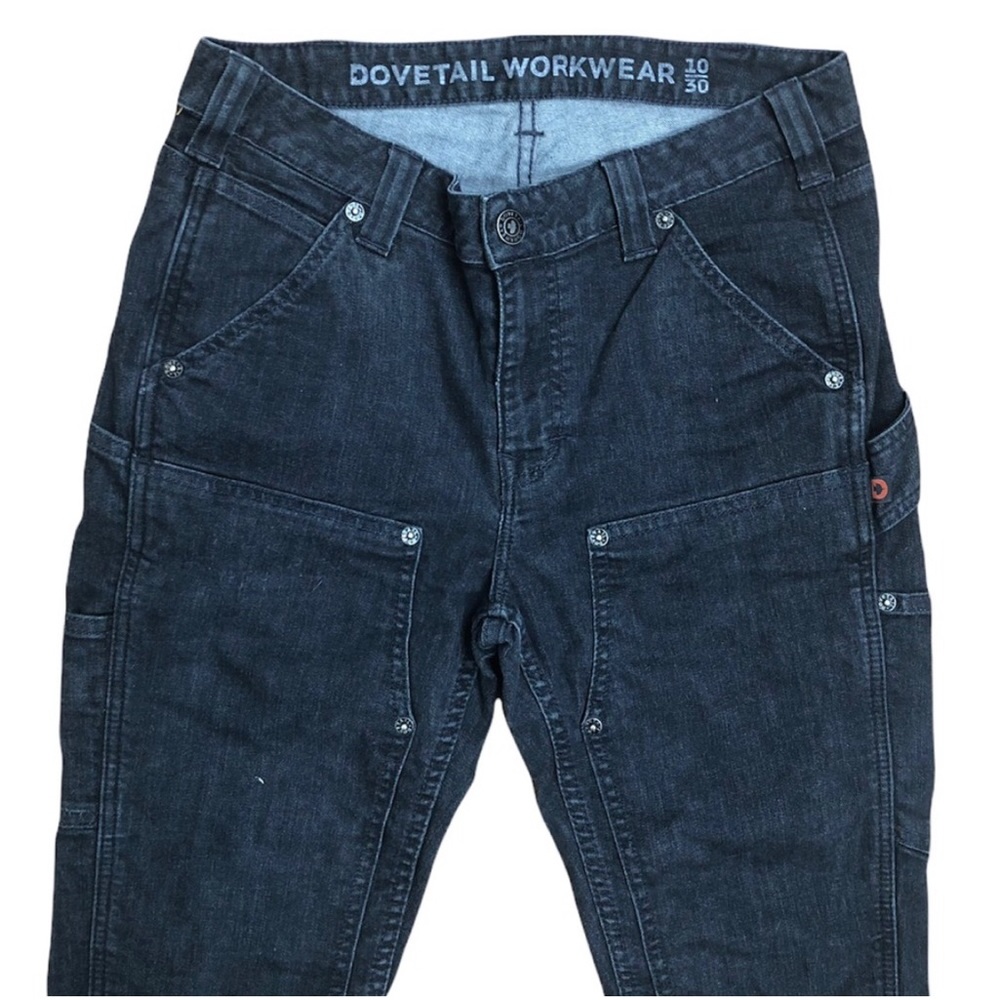 Dovetail Workwear Women’s Size 10/30 Black Denim Britt Utility Work Pants